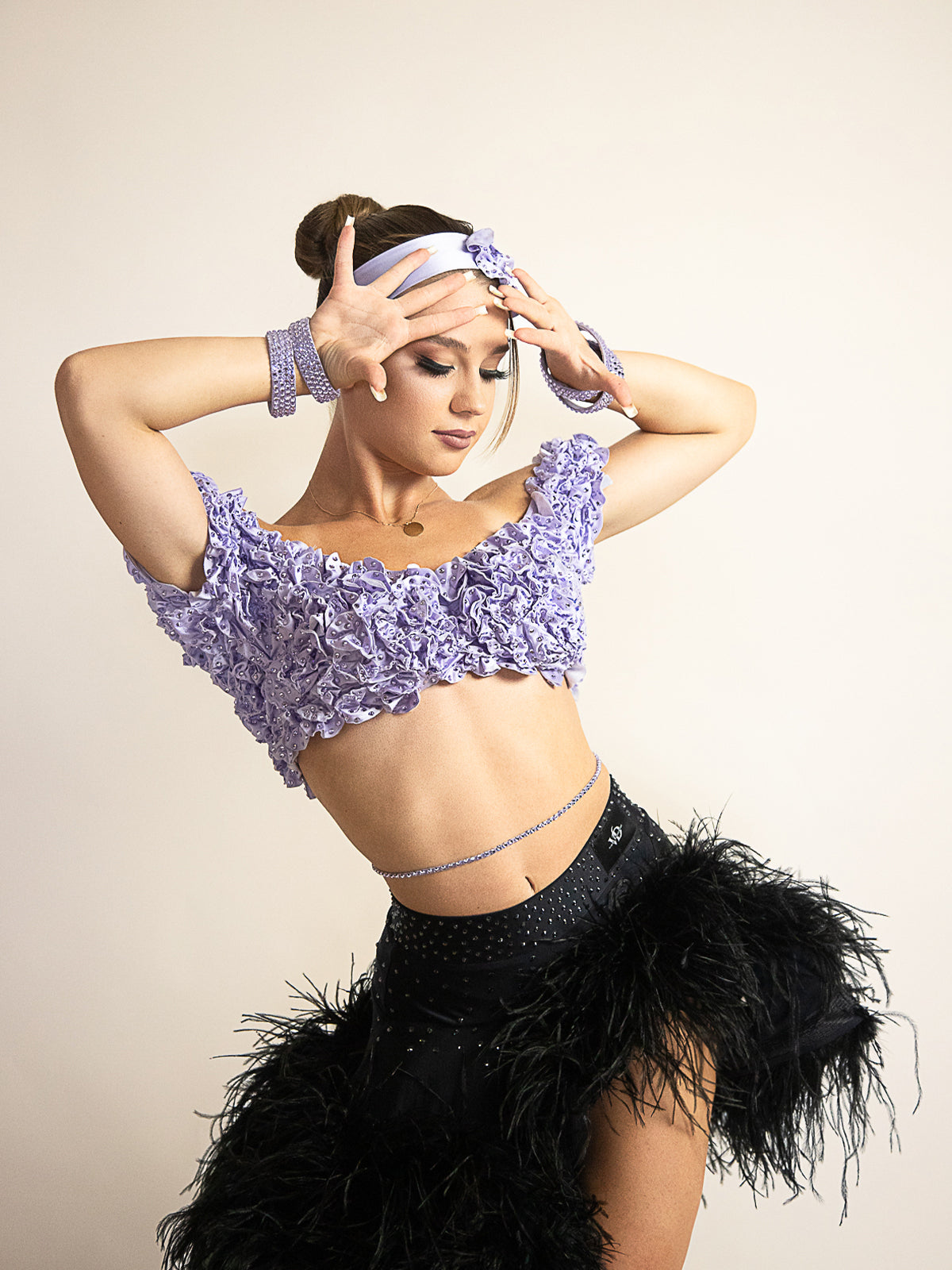 Woman Dancer wearing top and skirt, outlet collection Dancewear