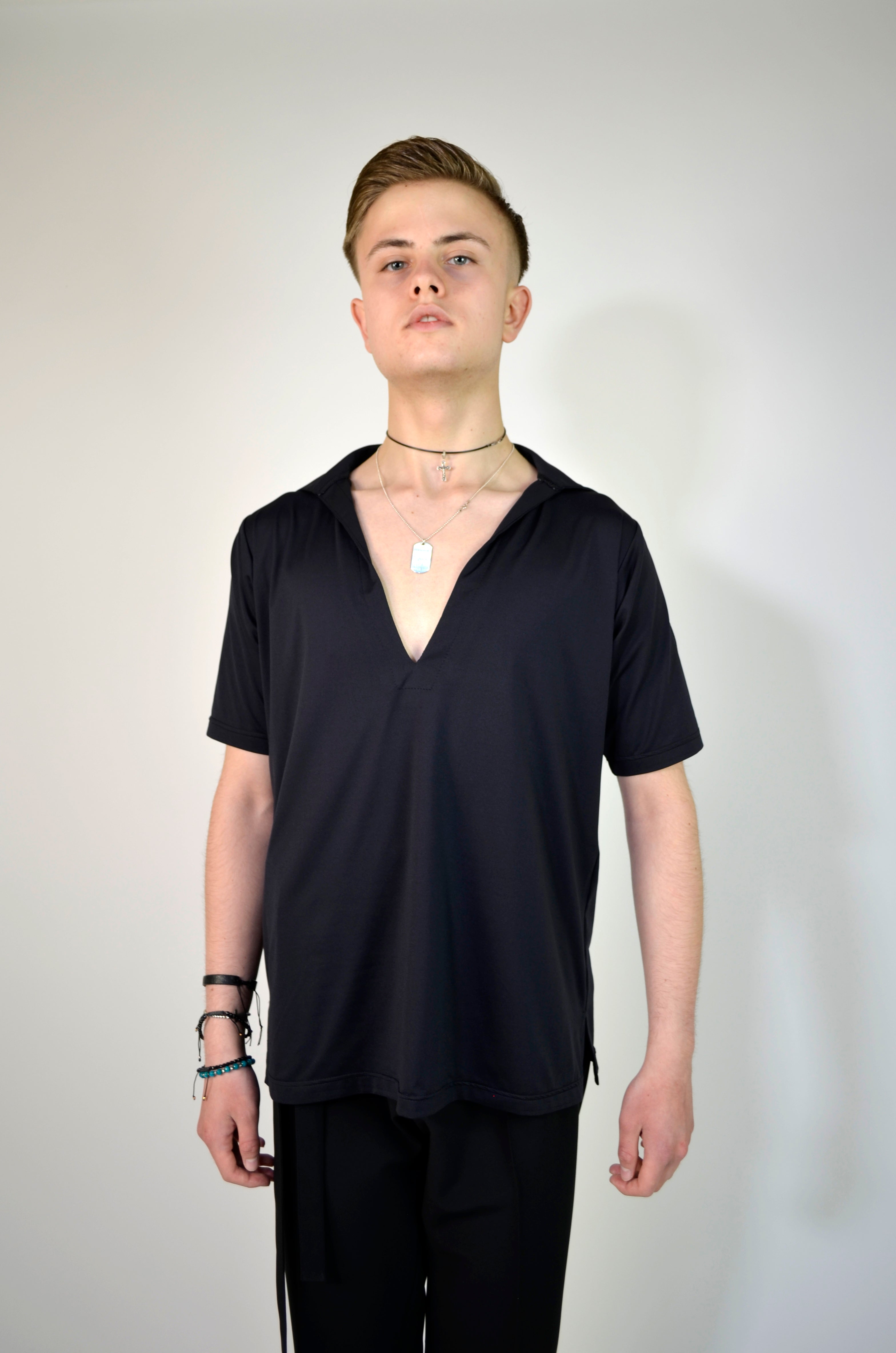 Ilio – Tricou de antrenament bărbătesc cu guler deschis