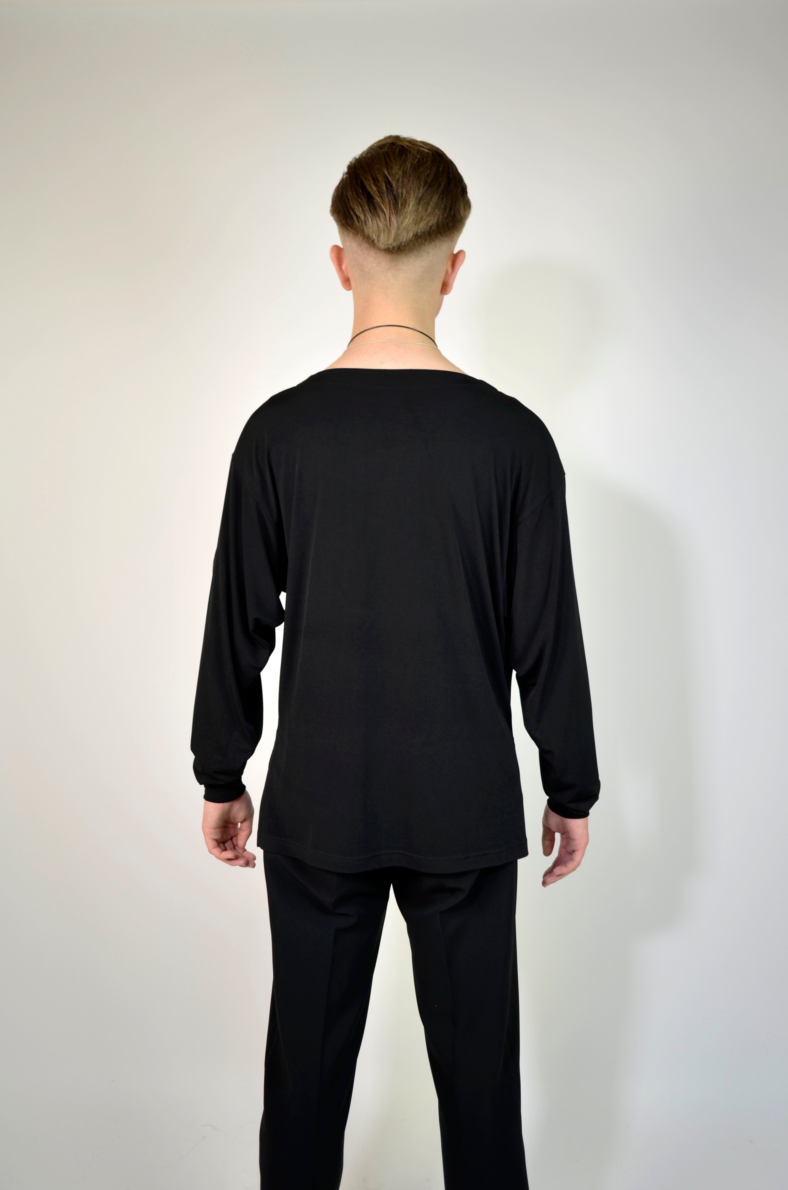 Greve Men – Cămașă oversize de antrenament latino bărbați, neagră