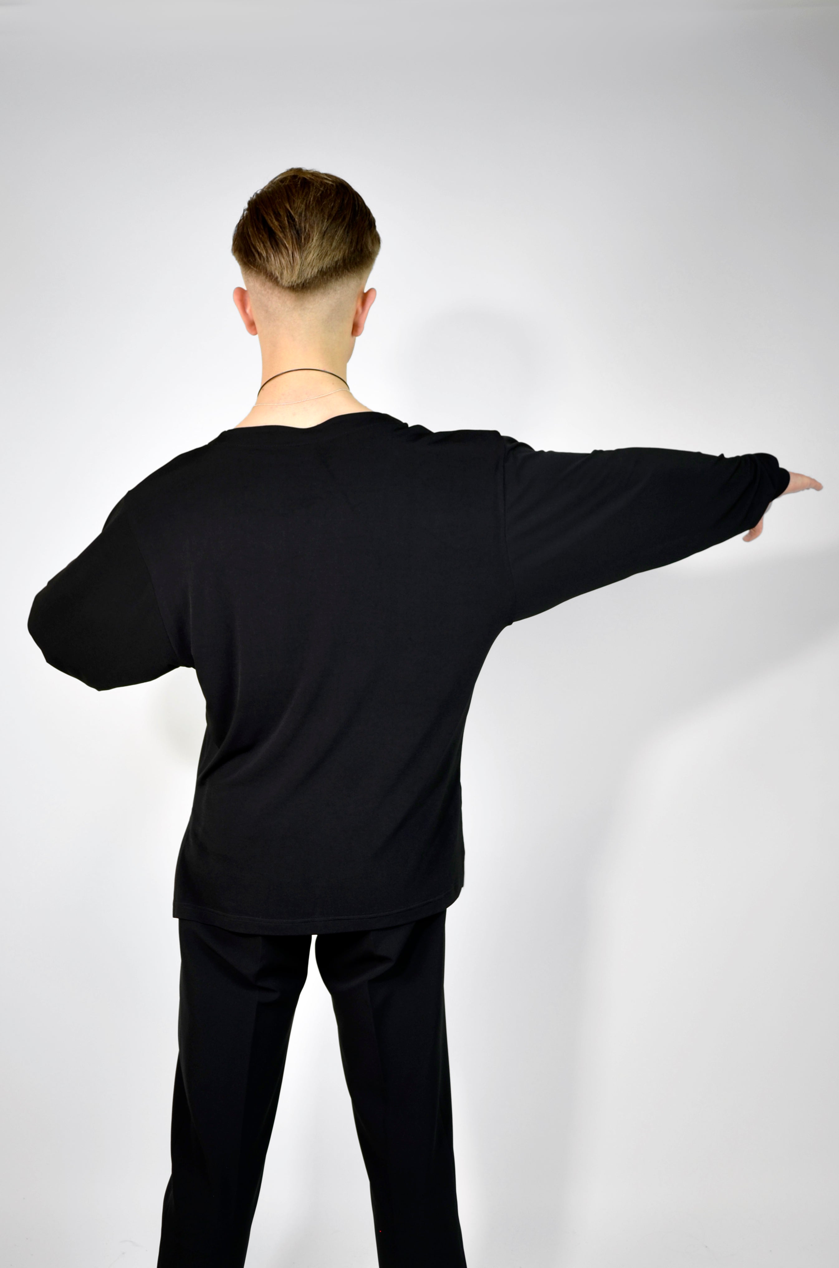 Greve Men – Cămașă oversize de antrenament latino bărbați, neagră